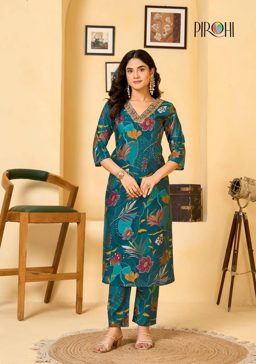 Pirohi krishi vol 1 coord set Latest Kurti designs for wholesale